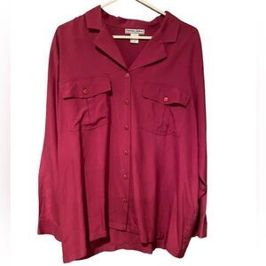 Stephanie Andrews Silk Blouse Size XL Long Sleeve